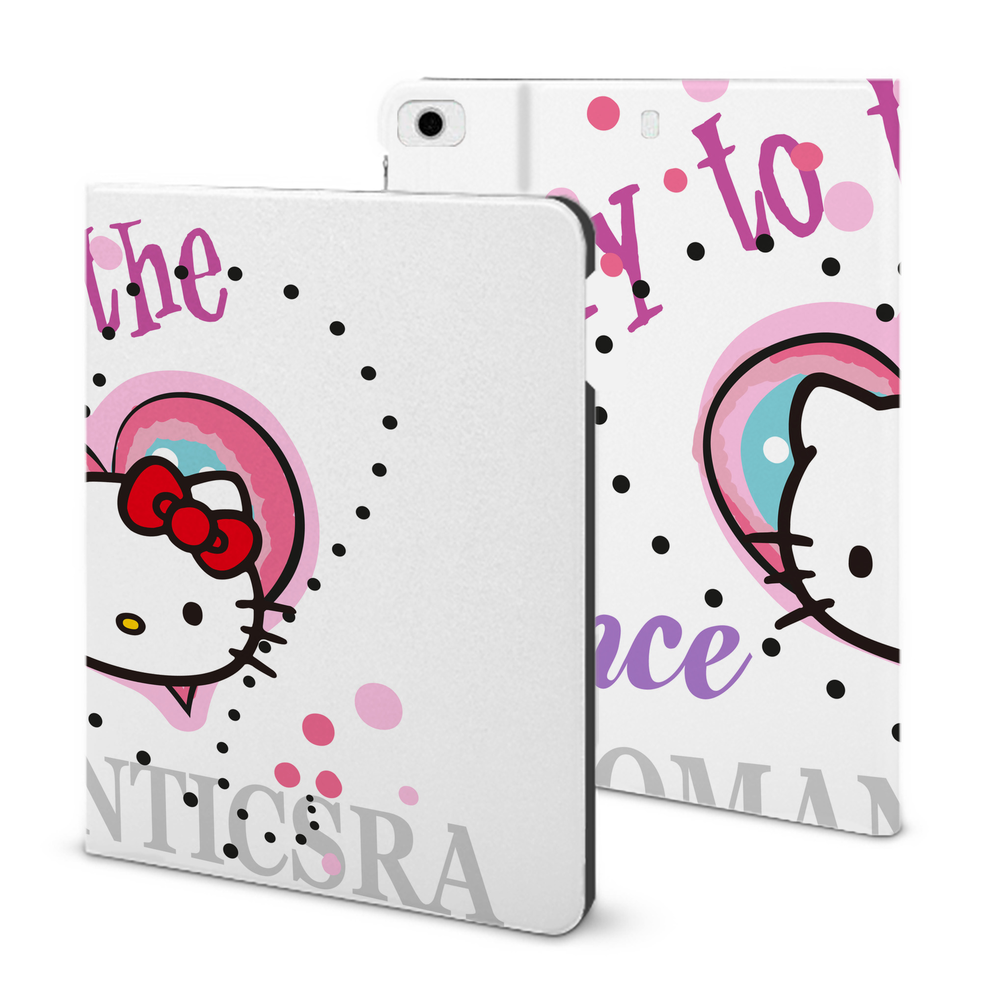 （画像用） Hello Kitty ハローキティ IPad ケース ブック型 PUレザー TPU 耐衝撃 軽量 薄型 ペン収納なし 全面保護 IPad 各モデル対応
